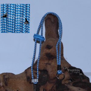 8-Vormig Tuigje Mettalic Royal Blue en Wit