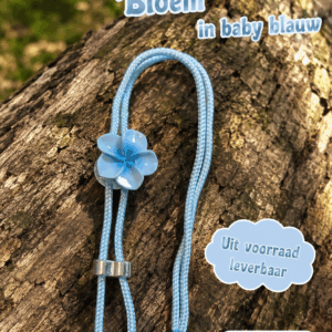 8-Vormig Tuigje 'Bloem' baby blauw